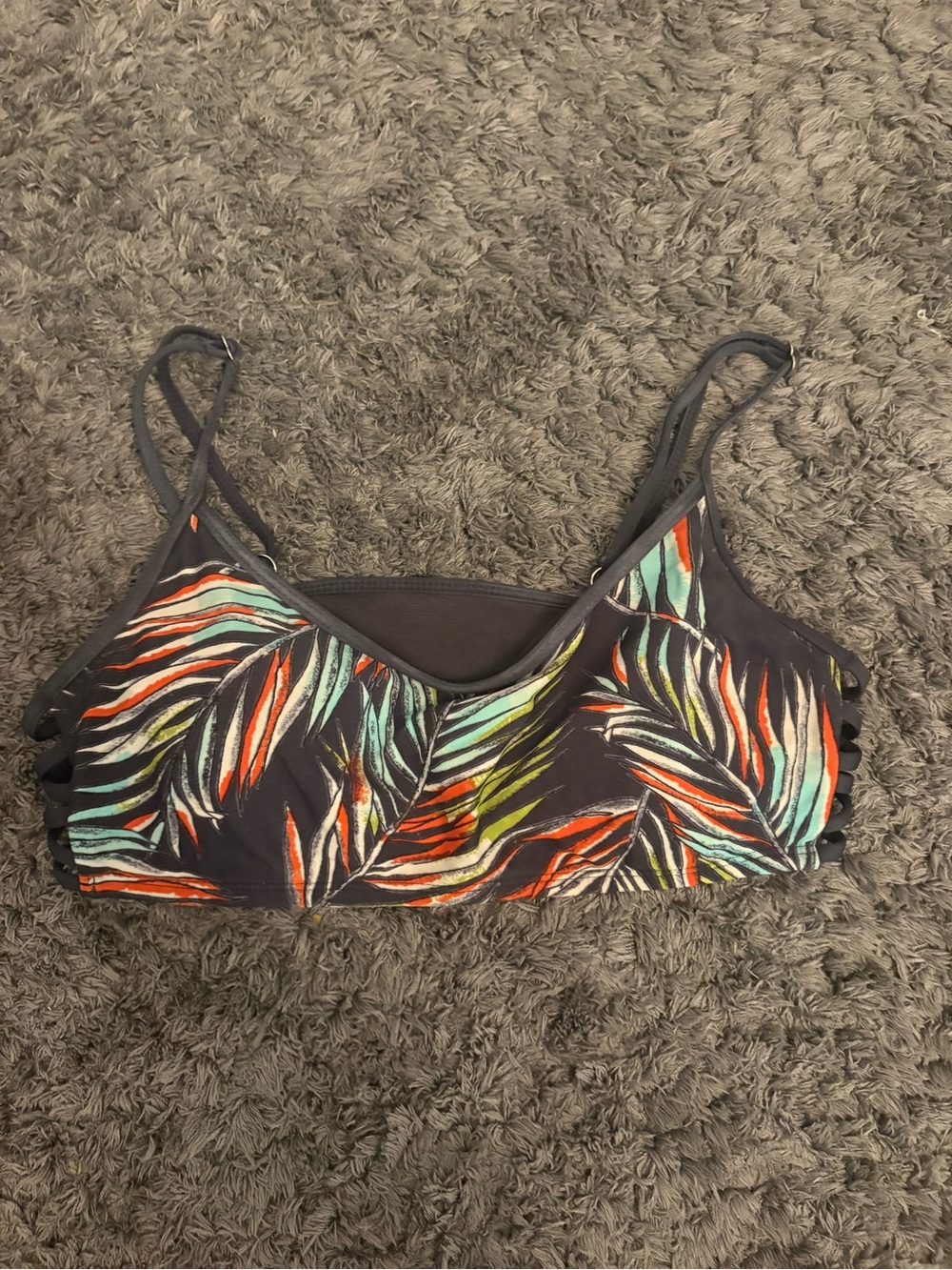 Mossimo Tropical Leaf Print bikini Top - M